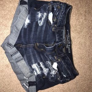 American Eagle High Rise Jeans Shorts Size 4
